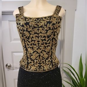 Beaded embroidered top